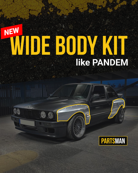 Wide Bodykit LITE Pandem ABS PLASTIC for all bodys, for all years BMW E30
